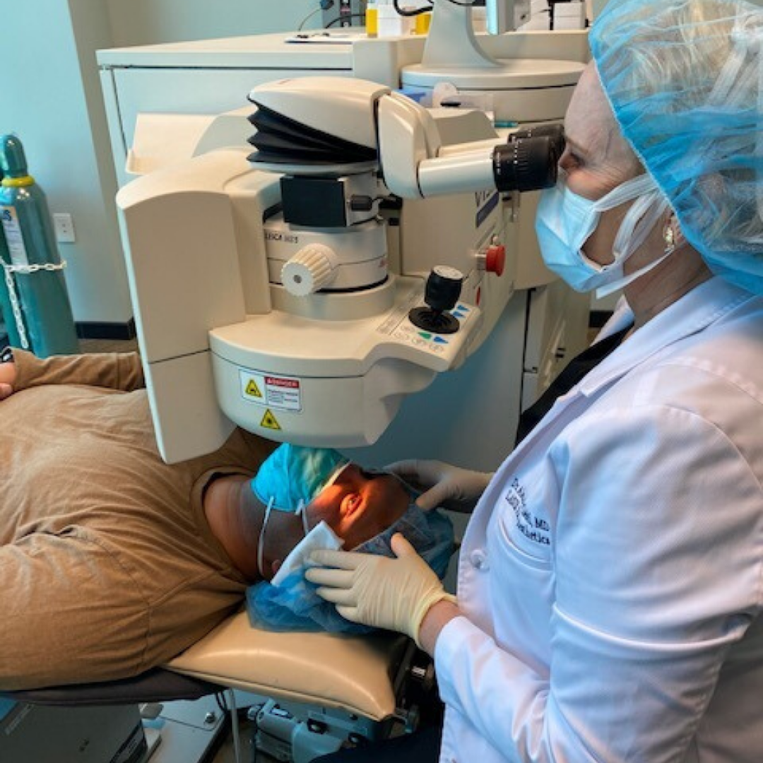Dr. Chebil performing a procedure
